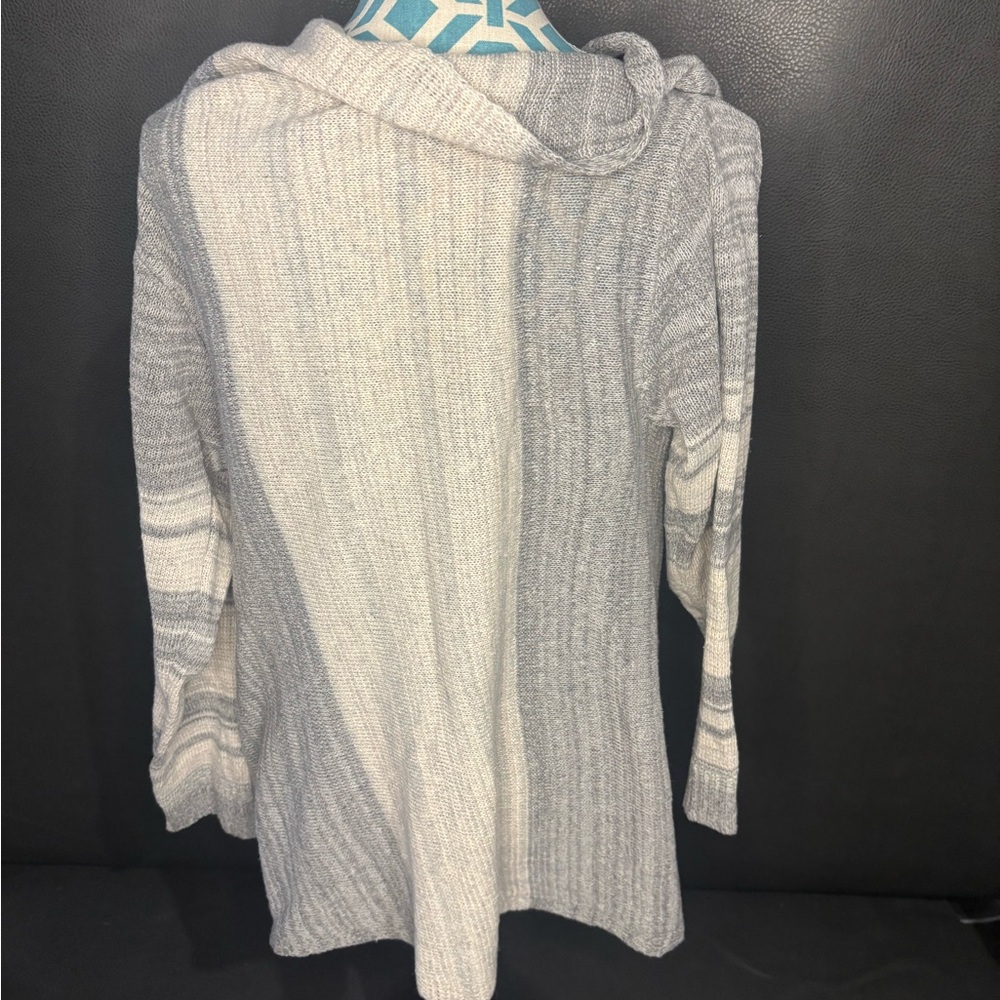 Knit Fringe Open Front Boutique Cardigan Sweater Women's Size L - Picture 5 of 7